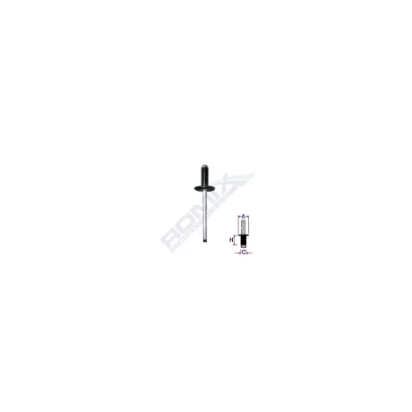 POPNIT UNIVERSAL NEGRU 48MM SET 10 BUC