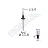 POPNIT VOLVO UNIVERSAL 3.4X11.6MM - METALIC SET 10 BUC