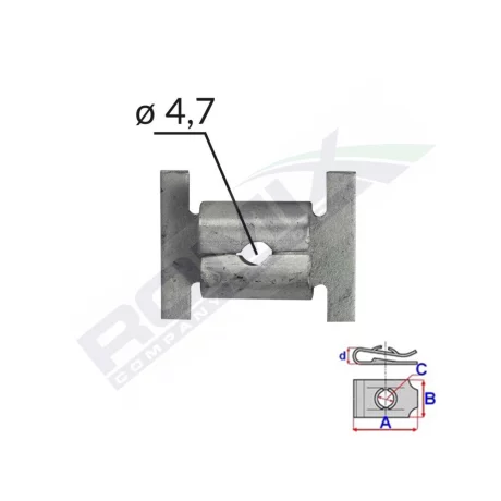 PRIZA MONTARE 12 X 14 PENTRU SURUB 4.7 SET 10 BUC