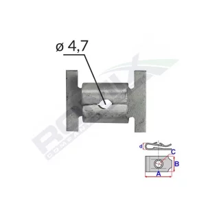 PRIZA MONTARE 12 X 14 PENTRU SURUB 4.7 SET 10 BUC