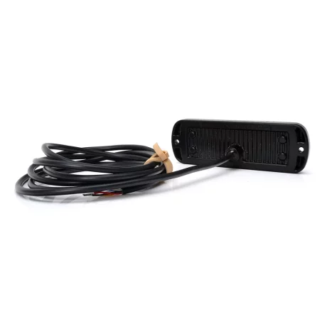 PROIECTOR STROBOSCOPIC LED PORTOCALIU 1469 W218 CU MONTARE IN GRILA, 2 FAZE FLASH, 12V-24V, 21W WAS