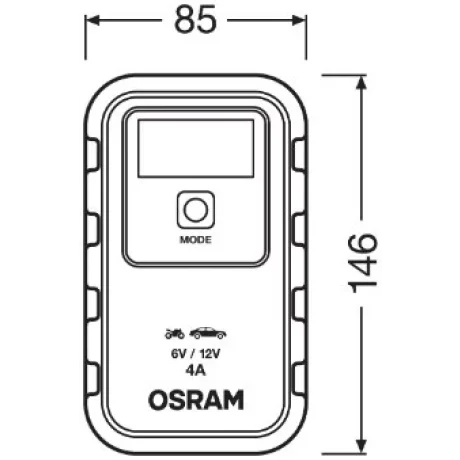 REDRESOR AUTO BATTERY CHARGE 904 OSRAM 4A 6V/12V
