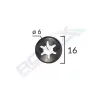 SAIBA FIXARE TAPITERIE UNIVERSAL - NEGRU - 16MM SET 25 BUC