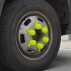SET 10 BUCATI CAPAC PLASTIC PENTRU PREZON ROATA CU INDICATOR 33 MM NEON GALBEN 41 MM