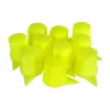 SET 10 BUCATI CAPAC PLASTIC PENTRU PREZON ROATA CU INDICATOR 33 MM NEON GALBEN 54.5 MM