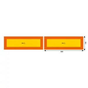 SET 2 AUTOCOLANTE REFLECTORIZANTE 565X196 MM HICO