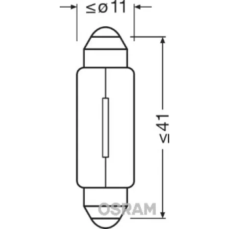 SET 2 BECURI 12V C10W ORIGINAL BLISTER OSRAM