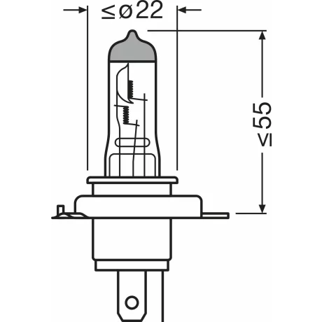 SET 2 BECURI 12V H4 60/55 W NIGHT BREAKER SILVER +100% OSRAM