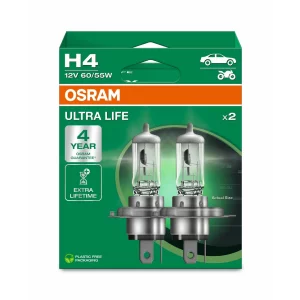 SET 2 BECURI 12V H4 60/55 W ULTRA LIFE OSRAM