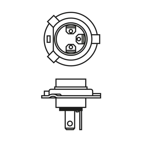 SET 2 BECURI 12V H4 60W / 55W PURE LIGHT BOSCH