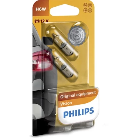 SET 2 BECURI 12V H6W BAX9S (blister) VISION PHILIPS