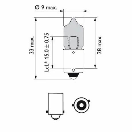 SET 2 BECURI 12V H6W BAX9S (blister) WHITE VISION ULTRA PHILIPS