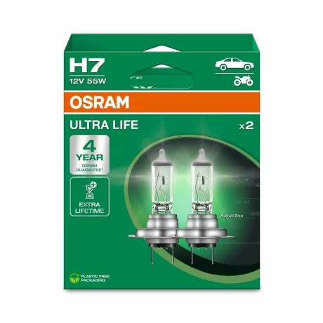 SET 2 BECURI 12V H7 55 W ULTRA LIFE OSRAM