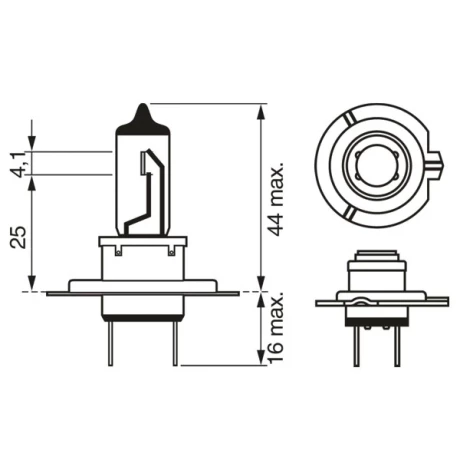 SET 2 BECURI 12V H7 55W PURE LIGHT BOSCH