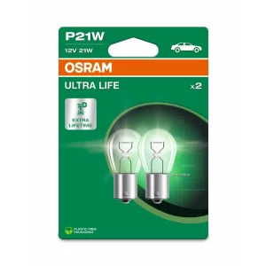 SET 2 BECURI 12V P21W ULTRA LIFE BLISTER OSRAM