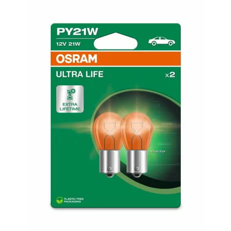 SET 2 BECURI 12V PY21W ULTRA LIFE BLISTER OSRAM