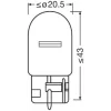 SET 2 BECURI 12V WY21W ORIGINAL BLISTER OSRAM