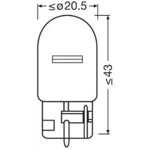 SET 2 BECURI 12V WY21W ORIGINAL BLISTER OSRAM