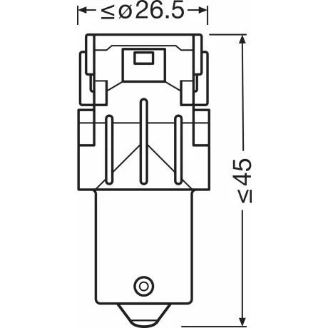 SET 2 BECURI AUXILIARE CU LED 12V (P21W) AMBER BLI OSRAM