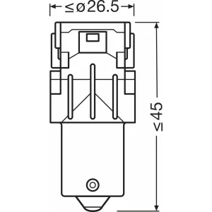 SET 2 BECURI AUXILIARE CU LED 12V (P21W) WHITE 6000K BLI OSRAM