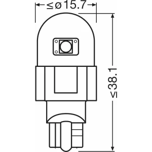 SET 2 BECURI AUXILIARE CU LED 12V (W16W) WHITE 6000K BLI OSRAM