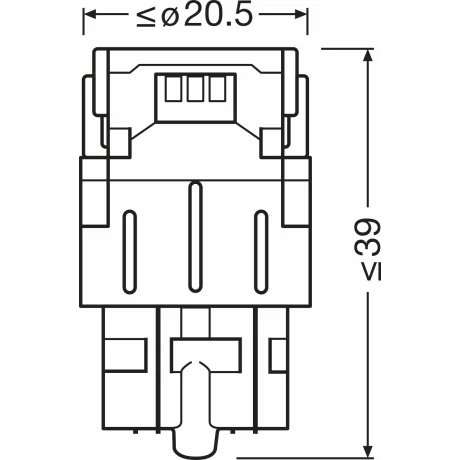 SET 2 BECURI AUXILIARE CU LED 12V (W21/5W) WHITE 6000K BLI OSRAM