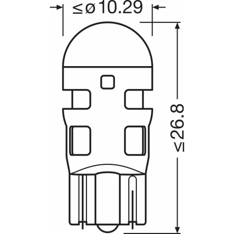 SET 2 BECURI AUXILIARE CU LED 12V (W5W) AMBER BLI OSRAM