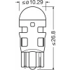 SET 2 BECURI AUXILIARE CU LED 12V (W5W) RED 6000K BLI OSRAM