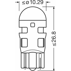 SET 2 BECURI AUXILIARE CU LED 12V (W5W) RED 6000K BLI OSRAM