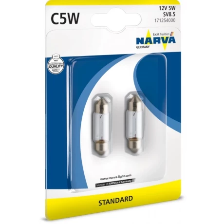SET 2 BECURI C5W 12V BLISTER NARVA