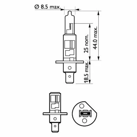 SET 2 BECURI FAR H1 55W 12V LONG LIFE ECOVISION PHILIPS