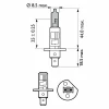SET 2 BECURI FAR H1/W5W P14.5S 55W 12V WHITE VISION ULTRA PHILIPS