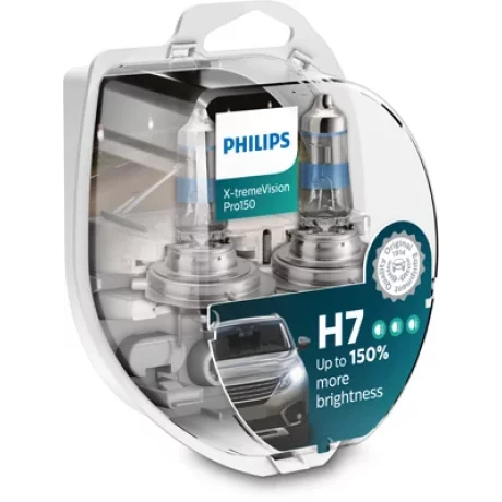SET 2 BECURI FAR H7 55W 12V X-TREME VISION PRO150 PHILIPS