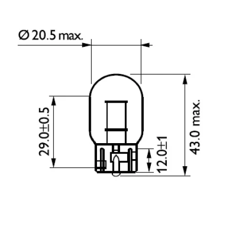 SET 2 BECURI FARA SOCLU 12 V WY21W WX3X16d PHILIPS