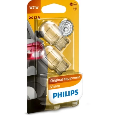 SET 2 BECURI FARA SOCLU 12V W21W W3X16d PHILIPS