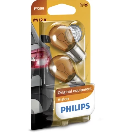 SET 2 BECURI SEMNALIZARE PY21W 12V (blister) PHILIPS