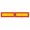 SET 2 PLACUTE REFLECTORIZANTE 565X196 MM GALBEN/ ROSU ALUMINIU HICO