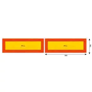 SET 2 PLACUTE REFLECTORIZANTE 565X196MM ALUMINIU RR 70.01 HICO