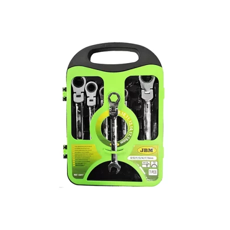 SET DE 7 CHEI COMBINATE CU CLICHET SI CAP ROTATIV JBM