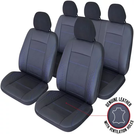 SET HUSE SCAUN EXCLUSIVE LEATHER ATLAS NEGRU UMB-B