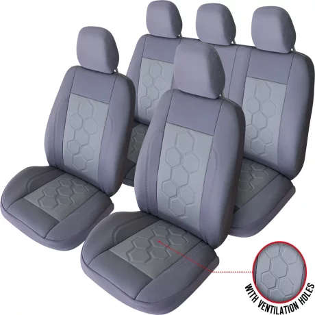 SET HUSE SCAUN EXCLUSIVE LEATHER KING GRI