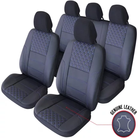 SET HUSE SCAUN EXCLUSIVE LEATHER QUEEN NEGRU UMB-B