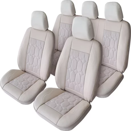 SET HUSE SCAUN EXCLUSIVE LEATHER SI ALCANTARA BEJ