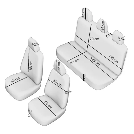 SET HUSE SCAUN INDIVIDUAL ALBASTRU