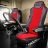 SET HUSE SCAUN TRUCK UMBRELLA PENTRU MAN TGX EURO 5 PIELE ECOLOGICA NEAGRA + VELVET ROSU
