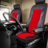 SET HUSE SCAUN TRUCK UMBRELLA PENTRU VOLVO 2000-2004 PIELE ECOLOGICA NEAGRA + VELVET ROSU
