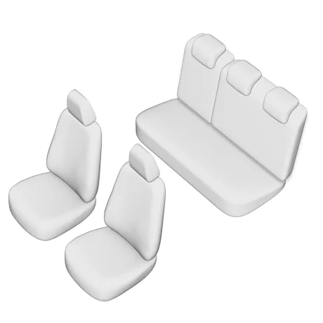 SET HUSE SCAUN UMBRELLA PENTRU DACIA DUSTER 2018-2021 (BANCHETA FRACTIONATA) CU TETIERE SPATE IN FORMA DE L