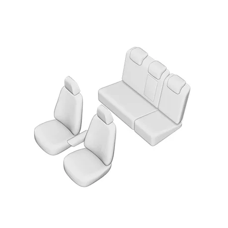 SET HUSE SCAUN UMBRELLA PENTRU RENAULT FLUENCE 2009-2016 (BANCHETA FRACTIONATA) CU TETIERE SPATE IN FORMA DE L