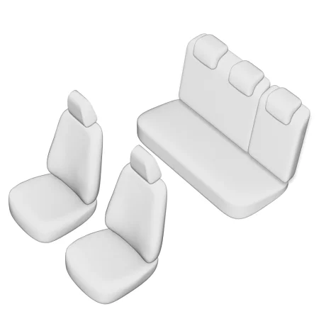 SET HUSE SCAUN UMBRELLA PENTRU SKODA FABIA 2015-2021 (BANCHETA FRACTIONATA) CU TETIERE SPATE IN FORMA DE L