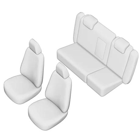 SET HUSE SCAUN UMBRELLA PENTRU SKODA OCTAVIA II 2006-2009 (BANCHETA FRACTIONATA) TIP 2 CU TETIERE SPATE IN FORMA DE L